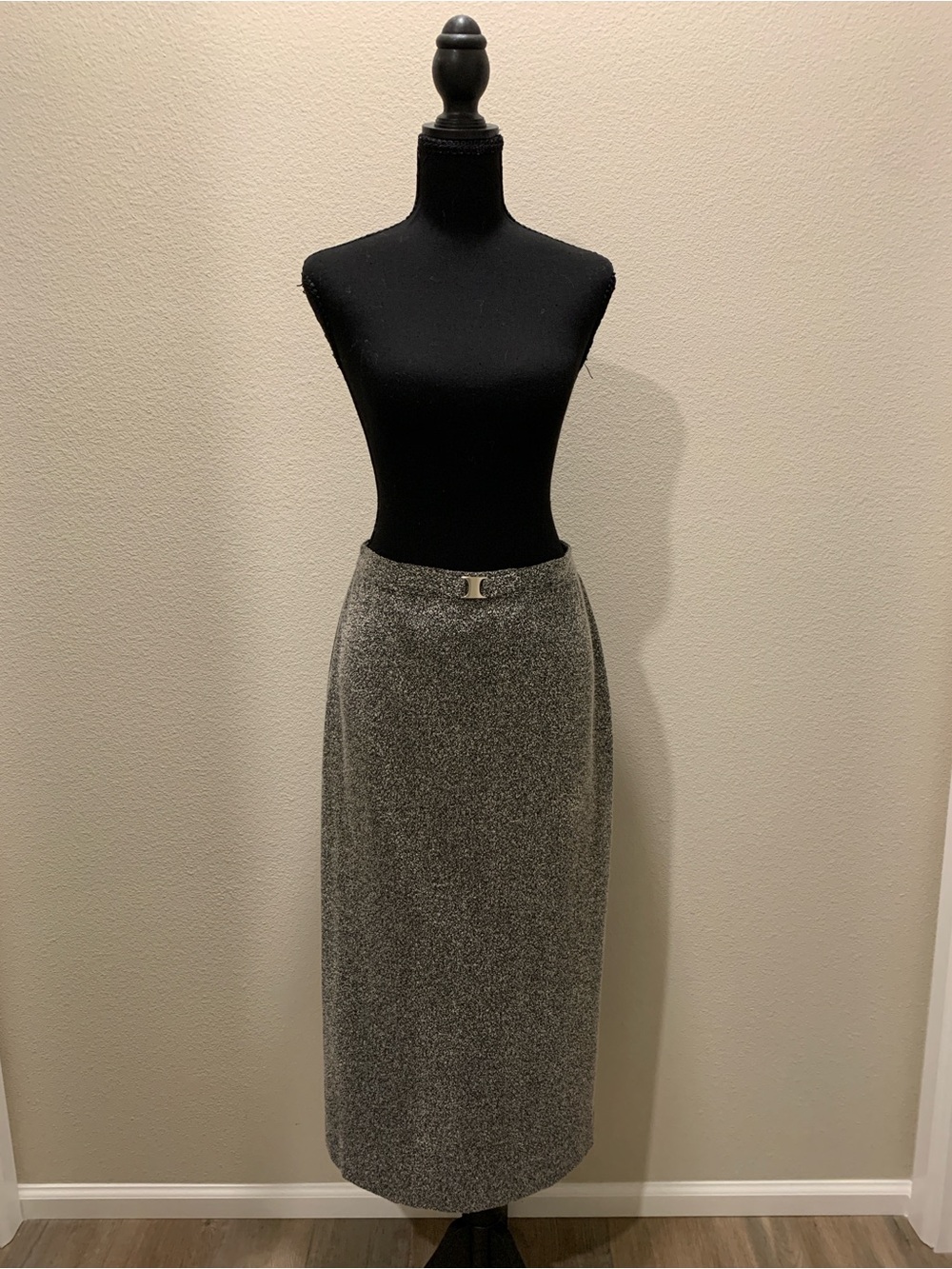 Style & Co. Textured Tweed Pencil Midi Skirt (Size 12P)